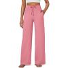 imageG4Free EverGoing Wide Leg Pants for Women Yoga Pants High Waist Sweatpants with Pockets Stretch Lounge Pants Comfy WorkoutPink