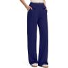imageG4Free EverGoing Womens Wide Leg Pants High Waisted Yoga Pants Dressy Casual Trousers with PocketsRoyal Blue