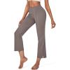 imageG4Free Flare Yoga Pants Women Ankle Casual Pants with Pockets Strechy Bootcut Wide Leg Dress Pants PetiteRegualrTallTaupe