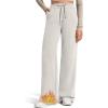 imageG4Free Flurrylux Fleece Lined Sweatpants Women Cotton Wide Leg Pants with Pockets Lounge CasualDusty Taupe