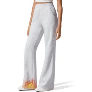 imageG4Free Flurrylux Fleece Lined Pants Women Cotton Loose Flare Sweatpants with Pockets Winter CasualLight Heather