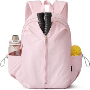 imageG4Free 20L Pickleball Bag for Women Pickleball Paddle Backpack with Fence Hook Work Travle Bag with 15quot Laptop CompartmentBlackPink