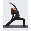 imageG4Free BareFeel Womens Workout Jacket Full Zip Up Slim Hip Length Yoga Athletic Tops with Thumb HolesBlack