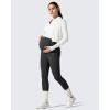 imageG4Free Barefeel Fleece Lined Maternity Leggings with Pockets Over The Belly Pregnancy Yoga PantsBlack