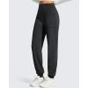 imageG4Free Barefeel Fleece Lined Pants Women High Waist Stretch Casual Sweatpants with PocketsBlack