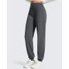 imageG4Free Barefeel Fleece Lined Pants Women High Waist Stretch Casual Sweatpants with PocketsDark Gray