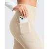 imageG4Free Barefeel Womens Fleece Lined Yoga Leggings with 2 Pockets High Stretch Thermal Workout Casual Pants 25quot27quotLight Khaki