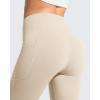 imageG4Free Barefeel Womens Fleece Lined Yoga Leggings with 2 Pockets High Stretch Thermal Workout Casual Pants 25quot27quotLight Khaki
