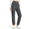 imageG4Free Barefeel Fleece Lined Pants Women High Waist Stretch Casual Sweatpants with PocketsDark Gray