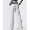imageG4Free Flurrylux Womens Fleece Lined Wide Leg Sweatpants Drawstring Cotton Thermal Lounge PantsLight Heather
