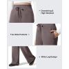 imageG4Free Flurrylux Womens Fleece Lined Wide Leg Sweatpants Drawstring Cotton Thermal Lounge PantsTapue