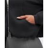 imageG4Free Smoofit Womens Two Way Full Zip Jackets Modal Soft Casual Hoodie with PocketsBlack