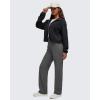 imageG4Free Smoofit Womens Two Way Full Zip Jackets Modal Soft Casual Hoodie with PocketsBlack