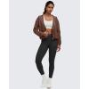 imageG4Free Smoofit Womens Two Way Full Zip Jackets Modal Soft Casual Hoodie with PocketsDark Coffee