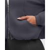 imageG4Free Smoofit Womens Two Way Full Zip Jackets Modal Soft Casual Hoodie with PocketsDark Gray