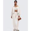 imageG4Free Smoofit Womens Two Way Full Zip Jackets Modal Soft Casual Hoodie with PocketsIvory