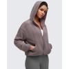 imageG4Free Smoofit Womens Two Way Full Zip Jackets Modal Soft Casual Hoodie with PocketsTaupe