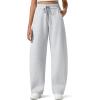 imageG4Free Flurrylux Fleece Lined Baggy Barrel Sweatpants Cotton Wide Leg Lounge Pants with PocketsLight Heather