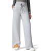 imageG4Free Flurrylux Womens Fleece Lined Wide Leg Sweatpants Drawstring Cotton Thermal Lounge PantsLight Heather
