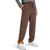 imageG4Free Mens Smoofit Fleece Lined Sweatpants Winter Thermal Warm Joggers Pants Casual Lounge Drawstring with PocketsCoffee Brown