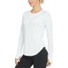imageG4Free Womens Long Sleeve Workout Tops Sun Shirts LightweightWhite