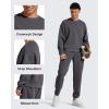imageG4Free Flurrylux Mens Fleece Lined Sweatshirts Crewneck Pullover Long Sleeve Cotton Warm Fall Casual Relxed Fit TopsDark Gray