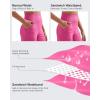 imageG4Free Womnes Ribbed Knit Wide Leg Pants with Pockets Lightweight Stretchy Yoga Pants Casual LoungeHot Pink