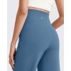 imageG4Free BareFeel Maternity Dress Yoga Pants Over The Belly Stretchy Work Slack Pregnancy Wide Leg Lounge TrousersBlue Gray