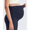 imageG4Free BareFeel Maternity Dress Yoga Pants Over The Belly Stretchy Work Slack Pregnancy Wide Leg Lounge TrousersDark Blue