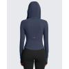 imageG4Free BareFeel Womens Half Zip Pullover Hoodies Slim Fit Yoga Running Long Sleeve Tops with ThumbholesDark Navy