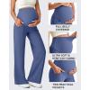 imageG4Free Maternity Dress Yoga Pants with Pockets Over The Belly Stretchy Work Slack Pregnancy Wide Leg Lounge TrousersDenim Blue