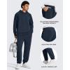 imageG4Free Mens Smoofit Fleece Lined Joggers Pants Winter Thermal Sweatpants Warm Casual Lounge Drawstring with PocketsDark Navy