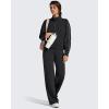 imageG4Free Smoofit Fleece Lined Wide Leg Sweatpants for Women Drawstring Thermal Casual Pants with PocketsBlack