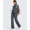 imageG4Free Smoofit Fleece Lined Wide Leg Sweatpants for Women Drawstring Thermal Casual Pants with PocketsDark Gray