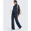 imageG4Free Smoofit Fleece Lined Wide Leg Sweatpants for Women Drawstring Thermal Casual Pants with PocketsDark Navy