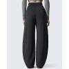 imageG4Free Smoofit Fleece Lined Womens Baggy Barrel Sweatpants Wide Leg Casual Pants with PocketsBlack