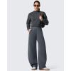 imageG4Free Smoofit Fleece Lined Womens Baggy Barrel Sweatpants Wide Leg Casual Pants with PocketsDark Grey