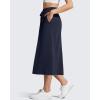 imageG4Free Smoofit Midi Skirts for Women Modal Soft Drawstring Aline Maxi Skirt Long Casual Fall with 2 Pockets 2026Dark Navy