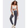 imageG4Free Smoofit Modal Soft Womens Joggers Inner Drawstring Sweatpants Casual Pants with Pockets Cinch BottomDark Gray