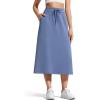 imageG4Free Smoofit Midi Skirts for Women Modal Soft Drawstring Aline Maxi Skirt Long Casual Fall with 2 Pockets 2026Denim Blue