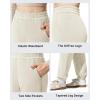 imageG4Free Smoofit Fleece Lined Joggers Sweatpants Women High Waist Casual Lounge with Pockets Warm Pants Workout Winter TravelWarm Beige