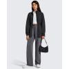 imageG4Free Smoofit Modal Soft Womens Zip Up Long Jackets Cinch Waist Casual Sweatshirts with PocketsBlack
