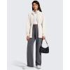 imageG4Free Smoofit Modal Soft Womens Zip Up Long Jackets Cinch Waist Casual Sweatshirts with PocketsIvory