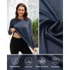 imageG4Free Womens UPF 50 UV Shirts Long Sleeve Workout Sun Shirt Outdoor Gym Hiking Tops Quick Dry LightweightBlue Heather