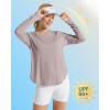 imageG4Free Womens UPF 50 UV Shirts Long Sleeve Workout Sun Shirt Outdoor Gym Hiking Tops Quick Dry LightweightGray Lilac