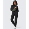 imageG4Free Flurrylux Joggers for Women Fleece Lined Sweatpants Cotton Cargo Pants Winter Scrubs Casual Pants with PocketsBlack
