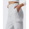 imageG4Free Flurrylux Joggers for Women Fleece Lined Sweatpants Cotton Cargo Pants Winter Scrubs Casual Pants with PocketsLight Heather