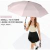 imageG4Free 46 Inch Mini Lightweight Travel Umbrella Portable Super Slim Pocket Umbrella Extendable Builtin Handle UPF 50 UV Protection Compact size for Backpack ampamp PurseSakura Pink