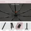 imageG4Free 46 Inch Mini Lightweight Travel Umbrella Portable Super Slim Pocket Umbrella Extendable Builtin Handle UPF 50 UV Protection Compact size for Backpack ampamp PurseSakura Pink