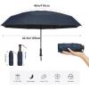 imageG4Free 46 Inch Mini Lightweight Travel Umbrella Portable Super Slim Pocket Umbrella Extendable Builtin Handle UPF 50 UV Protection Compact size for Backpack ampamp PurseNavy Blue